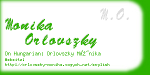 monika orlovszky business card